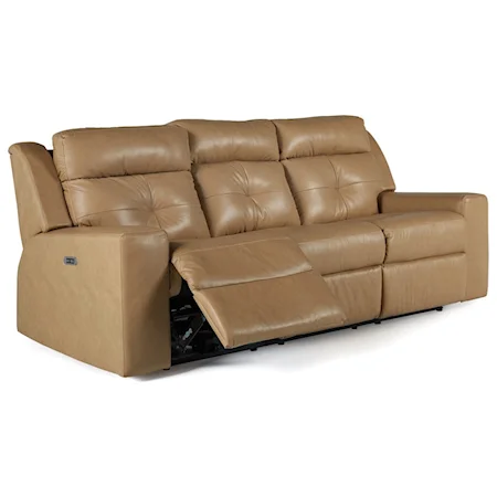 Power Reclining Sofa with Power Tilt Headrests and USB Charging Ports
